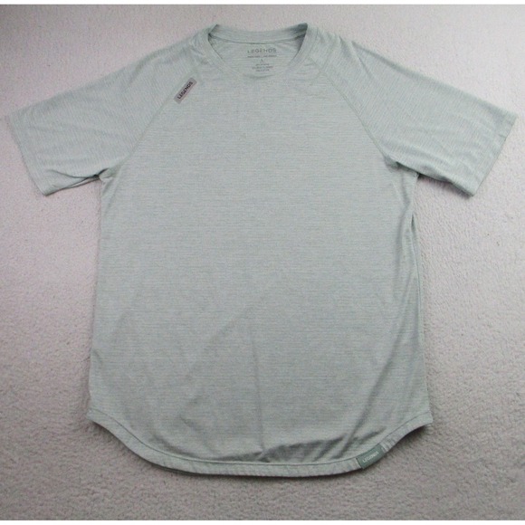 Legends‎ Shirt Mens Large Light Green Athletic Performance Stretch Short Sleeve - Picture 1 of 10